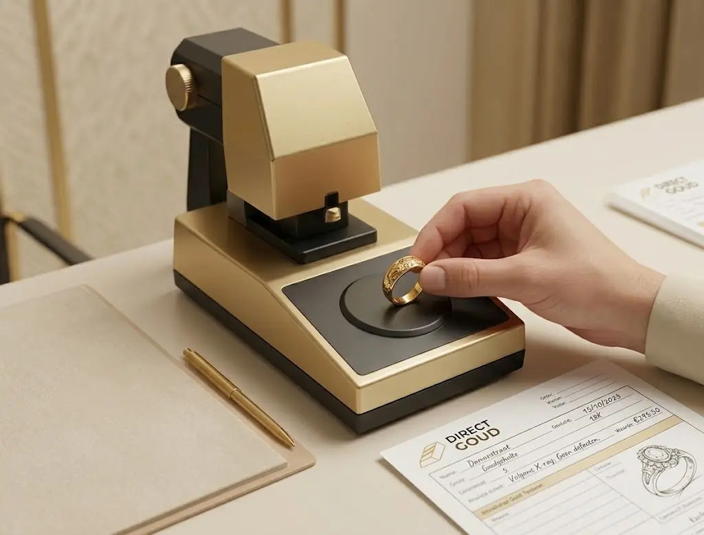 Zuiverheidsmeting van een gouden ring